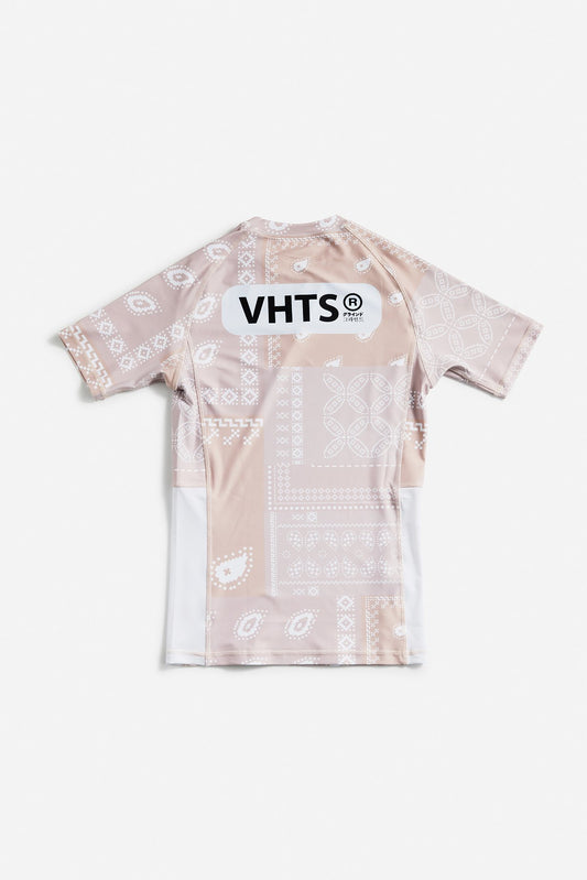 PAISLEY 8 BIT SHORT SLEEVES RASH GUARD "PINK"