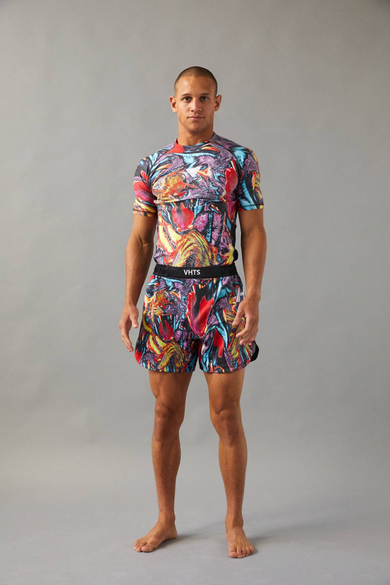 Trippy Tiger series 2023 rash guard Black